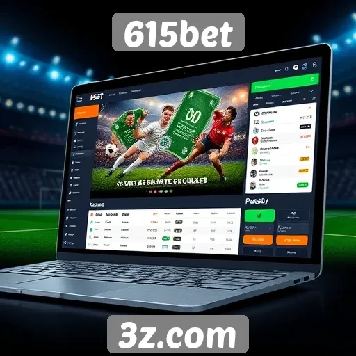 Interface e usabilidade do site 615bet